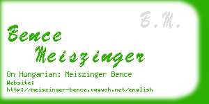 bence meiszinger business card